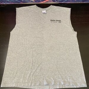 Jerzees Men's Sleeveless Crewneck Tank in Heather Gray with Logo